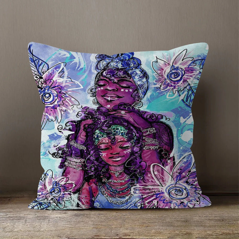 Axyaa Africa Beauty Expression Decorative Velvet Cushion Cover