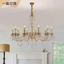 Axyaa Crystal Chandelier LED Hanging Lamp for Luxury Living Room Decor