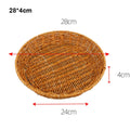 Axyaa Rattan Fruit Plate - Multipurpose Woven Animal Style Storage Tray
