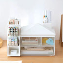 Axyaa Desk Organizer with Drawer - Large Capacity Stationery Storage Box
