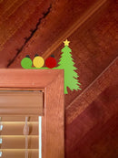 Axyaa Christmas Wooden Door Topper: Festive Holiday Home Decor for Entryways & Windows