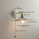 Axyaa Modern Nordic LED Stair Lamp with Pull Switch - Cream Wall Light for Bedroom
