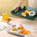 Axyaa Non-Slip Rectangular Restaurant Tray Large Dining Plate for Commercial Use