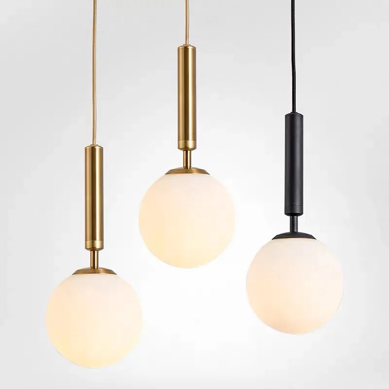Axyaa Small Glass Chandelier Pendant Light - Modern Restaurant Ceiling Lamp
