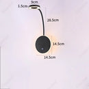 Axyaa LED Adjustable Angle Wall Lamp USB Charging Dimmable Reading Light