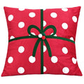 Axyaa Christmas Plush Towel Embroidered Throw Pillowcase for Nordic Home Decor