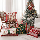 Axyaa Red Snowflake Cushion Cover - Christmas Sofa Pillowcase