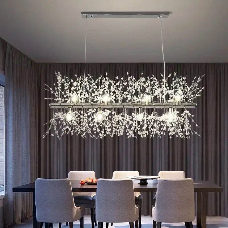 Axyaa Dandelion Art Crystal Chandelier for Modern Nordic Living Room