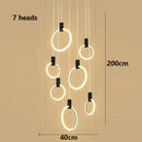 Axyaa Modern LED Pendant Light Chandelier for Staircase & Living Room - Indoor Hanging Lighting