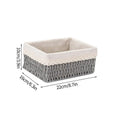 Axyaa Handwoven Storage Basket with Lid - Rectangular Organizer for Home and Closet
