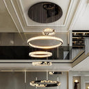 Axyaa Crystal Chandeliers: LED Indoor Ceiling Lamp for Living Room Lighting
