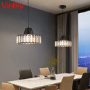 Axyaa Crystal Pendant Chandelier Ceiling Light - Nordic Hotel LED Fixture