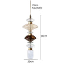 Axyaa Amber Glass Hotel Lamp: Retro Postmodern LED Bedside Lighting