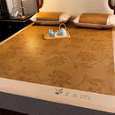 Axyaa Bamboo Cooling Mat & Pillowcase Set, Ice Silk Bed Sheet, Non-Slip Cool Pad