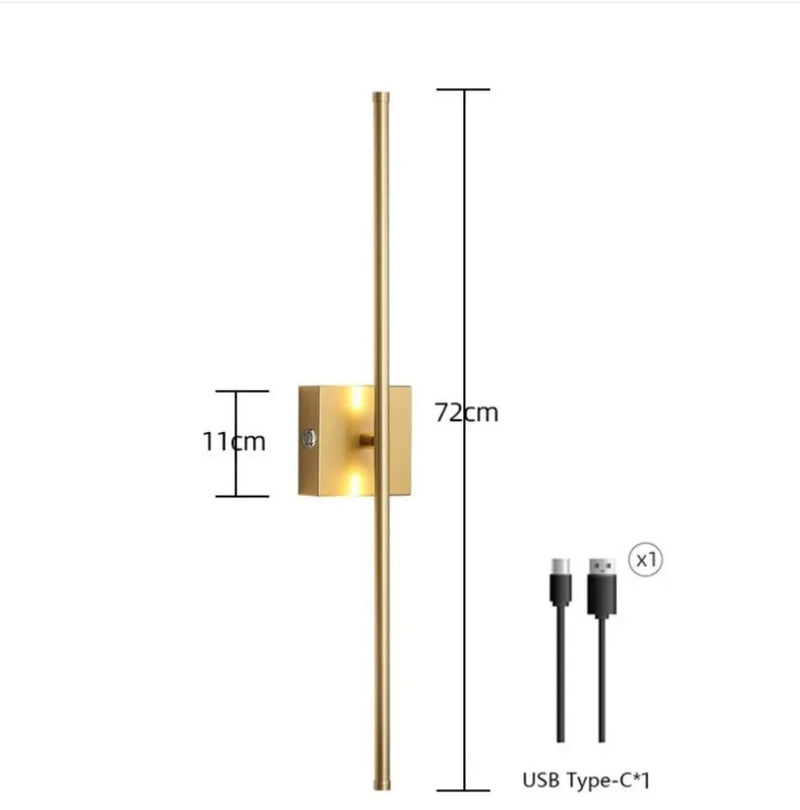 Rechargeable Dimmable Wall Sconce 50-80cm for Living Room and Bedroom - Axyaa LED Wall Decor Lamp