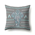Axyaa Elephant Pattern Polyester Cushion Cover 45x45cm Home Decor Square Pillowcase