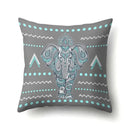 Axyaa Elephant Pattern Polyester Cushion Cover 45x45cm Home Decor Square Pillowcase