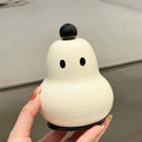Axyaa Pear Cotton Swab Holder: Plastic Q-tip & Pad Organizer Container