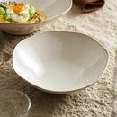 Axyaa Ceramic Irregular Edge Bowl Set - Creative Specialty Tableware