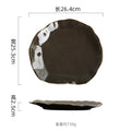 Axyaa Irregular Ceramic Steak Plate Pasta Sushi Dessert Serving Plate Molecular Cuisine