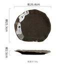 Axyaa Irregular Ceramic Steak Plate Pasta Sushi Dessert Serving Plate Molecular Cuisine
