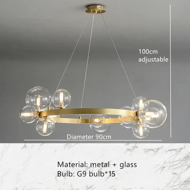 Axyaa Adjustable Hanging Chandelier for Home Decoration