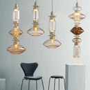Axyaa Luxury Crystal Glass Chandelier LED Pendant Lamp for Hotel Restaurant & Cafe