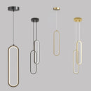 Axyaa LED Pendant Chandelier, Modern Minimalist Gold Black Hanging Lamp