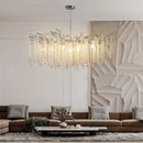 Axyaa Modern Crystal Ceiling Chandelier for Dining Room & Living Room