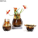 Axyaa Flower Bud Glass Vase for Elegant Hydroponics and Floral Arrangements