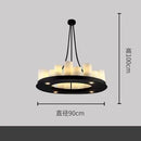 Axyaa Retro Glass Candle Chandelier LED Pendant Lamp for Kitchen, Living Room, Bar.