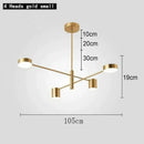 Axyaa Molecular LED Ceiling Chandelier with Adjustable Long Pole for Living Room & Bedroom