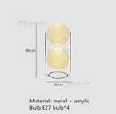Axyaa Chrome Metal LED Desk Lamp with White Acrylic Ball Lights