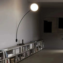Axyaa Curved Iron Wall Lamp with White Glass Ball - Home Decoration Lighting