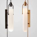 Axyaa Gold/Black Glass Modern Arc Wall Sconce LED Surface Mount Bedroom Wall Lamp
