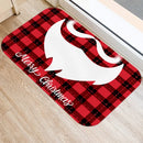 Axyaa Red Plaid Print Door Mat: Non-Slip Home Kitchen Bathroom Carpet