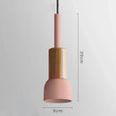 Axyaa Nordic Wood Pendant Lights Modern Macaron LED Hang Lamp Kitchen Bar Loft E27