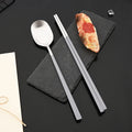 Axyaa Silver Stainless Steel Dinnerware Set for Parties and Everyday Dining