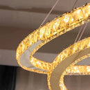 Axyaa Crystal Chandelier Stair Pendant Lamp Living Room Lighting Modern Interior Staircase Light