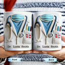 Axyaa Personalized Doctor Nurse Ceramic Mug with Custom Name & Hospital Logo