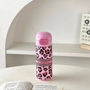 Axyaa Leopard Stainless Steel Thermal Coffee Tumbler With Straw