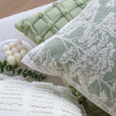 Axyaa Boho Green Tree Jacquard Throw Pillow Covers, 18x18 Inch