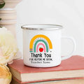 Axyaa Custom Teacher Name Enamel Mug Handle Drinkware Gift