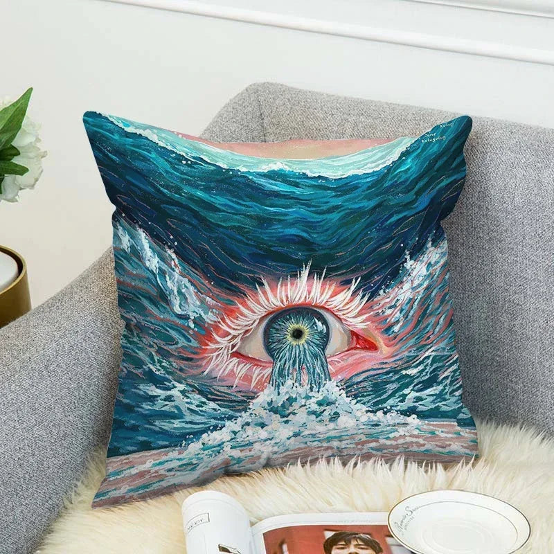 Axyaa 40x40 Jane Koluga Art Pillow Cover for Home Decor and Car Sofa Fall Theme