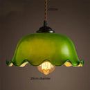 Axyaa Green Glass LED Pendant Lights with Copper Finish