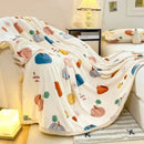 Axyaa Milk Flannel Printed Blanket