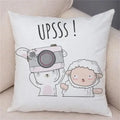 Axyaa Cartoon Animal Pillowcase: Sofa Decor Cushion Cover for Living Room