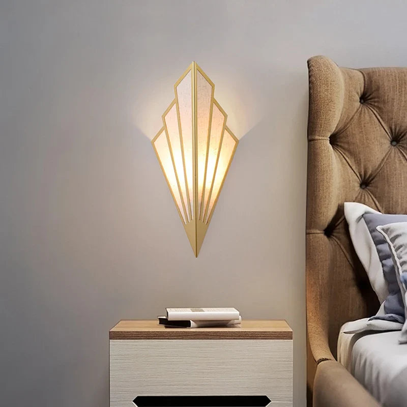 Nordic Fan-Shaped LED Wall Lamp for Home Decor by Axya