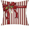 Fawn Christmas Tree Red Pillow Cover 45x45cm Axyaa Branded Home Decoration