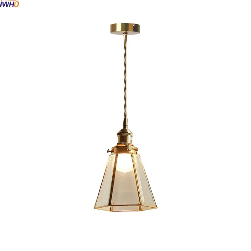 Axyaa Clear Glass LED Pendant Lights - Nordic Modern Decor Loft Restaurant Hanging Lamp